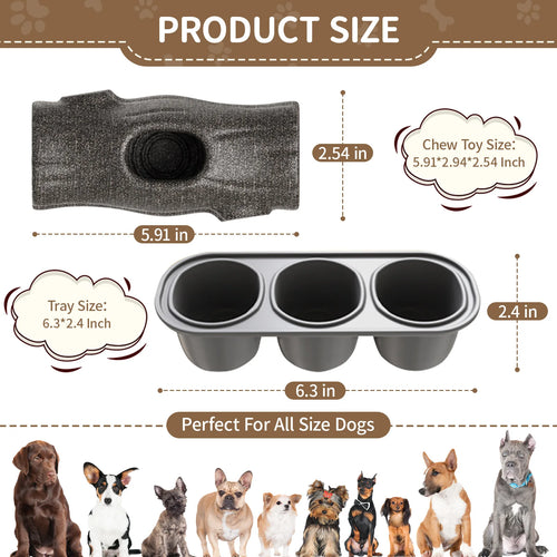 Freezable Treat Dispenser Dog Toy with Freezer Tray – Interactive Enrichment Toy That Keeps Dogs Busy