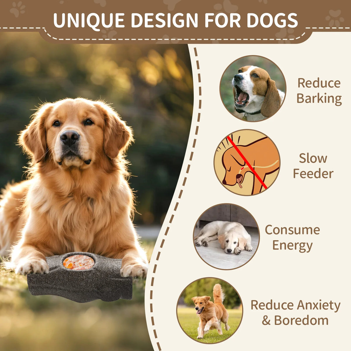 Freezable Treat Dispenser Dog Toy with Freezer Tray – Interactive Enrichment Toy That Keeps Dogs Busy